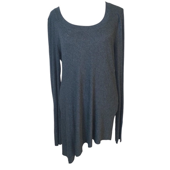 Brochu Walker Asymmetrical Gray Sweater Top Size Large - Picture 1 of 8
